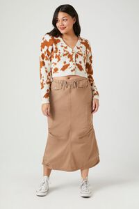 TAUPE Cargo Midi Skirt, image 1
