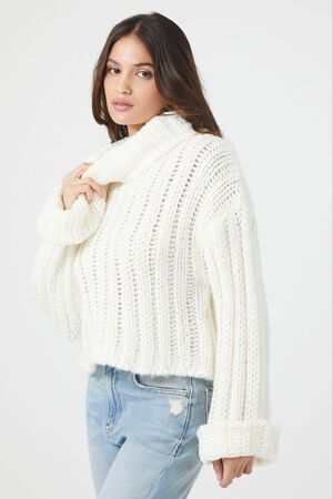 VANILLA Turtleneck Cropped Sweater, image 2