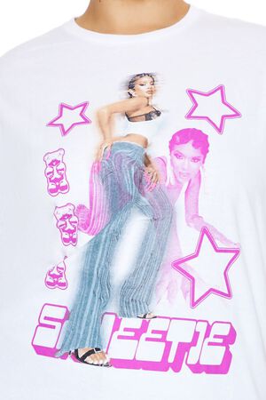 WHITE/MULTI Plus Size Saweetie Graphic Tee, image 3