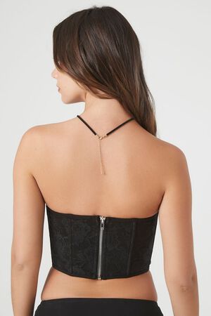 BLUSH Mesh Corset Tube Crop Top, image 3