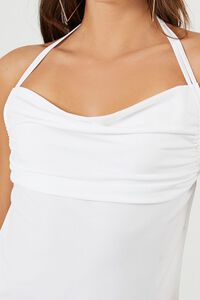 WHITE Cowl Halter Top, image 5