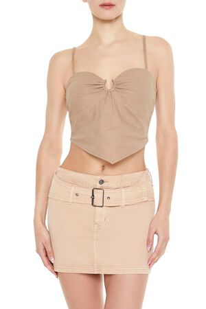 TAUPE Cropped Sweetheart Cami, image 1