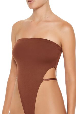 BROWN High-Leg Tube Bodysuit, image 3