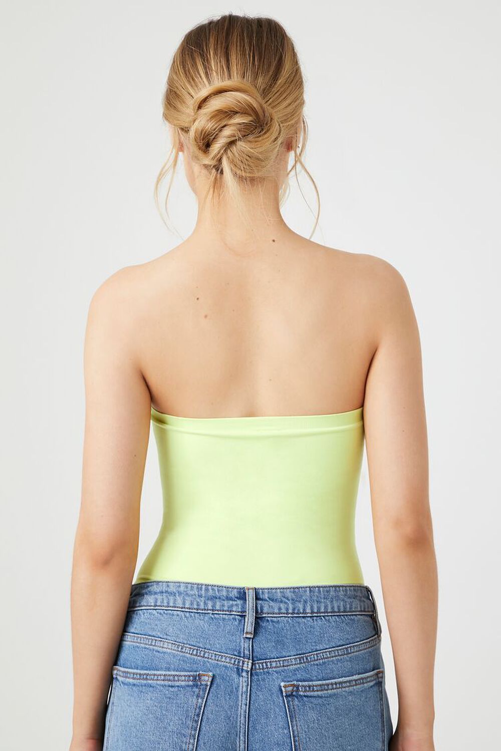 PALE GREEN Seamless Tube Lingerie Bodysuit, image 3