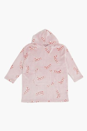 PINK/MULTI Girls Candy Cane Pajama Dress (Kids), image 1