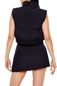 BLACK Quilted Cropped Vest, image 5