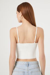WHITE Sweater-Knit Ribbed Cami, image 3