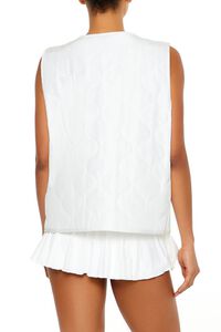WHITE Active Quilted Zip-Up Vest, image 5