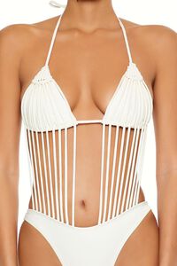CREAM Macrame Halter Monokini One-Piece Swimsuit, image 4