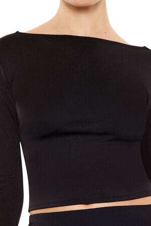 BLACK Lace-Up High-Neck Top, image 3
