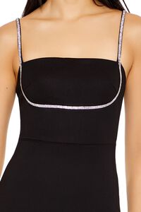 BLACK Rhinestone-Trim Cami Mini Dress, image 5