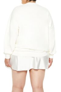 WHITE/MULTI Plus Size Beaded Libra Pullover, image 5
