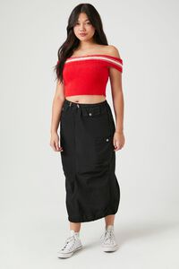 BLACK Cargo Midi Skirt, image 5