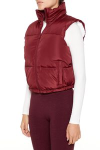 RED Toggle Drawstring Cropped Vest, image 4
