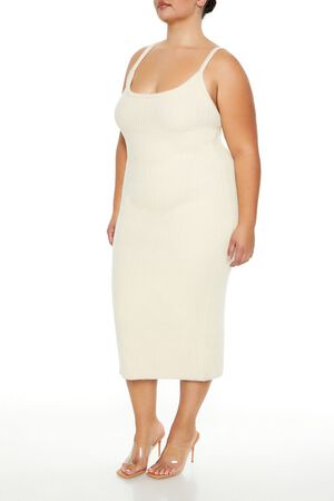 OATMEAL Plus Size Sweater-Knit Midi Dress, image 3
