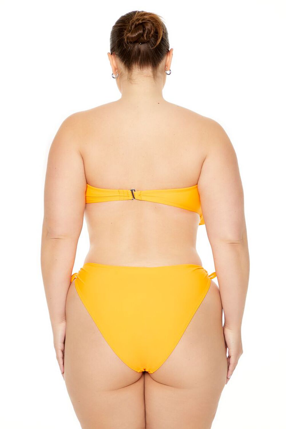 VIBRANT ORANGE Plus Size Side-Tie Bikini Bottoms, image 3