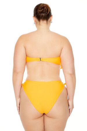 VIBRANT ORANGE Plus Size Side-Tie Bikini Bottoms, image 3