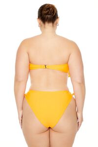 VIBRANT ORANGE Plus Size Side-Tie Bikini Bottoms, image 3
