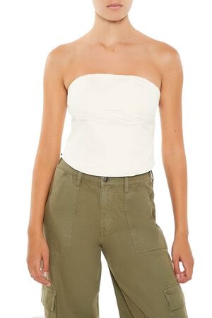 CREAM Strappy Twill Tube Top, image 1