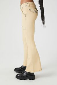 YELLOW Bleach Wash Flare Jeans, image 2