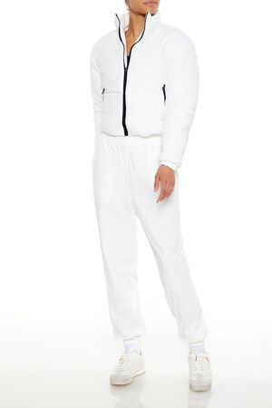 WHITE Active High-Rise Joggers, image 1