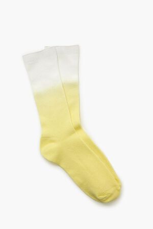 YELLOW/WHITE Gradient Wash Crew Socks, image 2