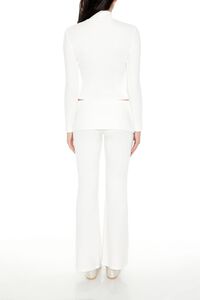 IVORY Mid-Rise Foldover Flare Pants, image 4