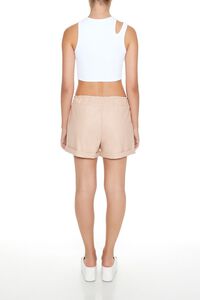 ALMOND Faux Leather High-Waist Shorts, image 3