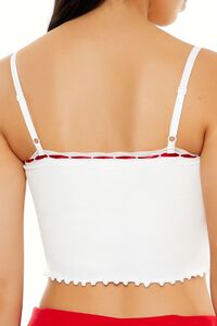 WHITE/RED Seamless Bow Bralette, image 5