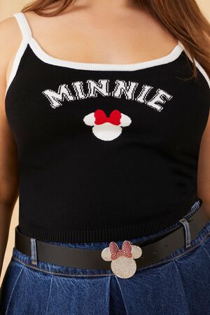 BLACK/MULTI Plus Size Disney Minnie Sweater-Knit Cami, image 3