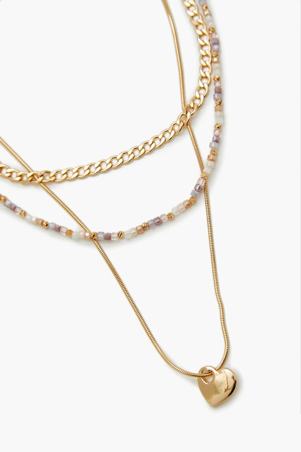 Beaded Layered Heart Necklace, image 2