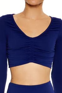 NAVY Active Ruched V-Neck Crop Top, image 3