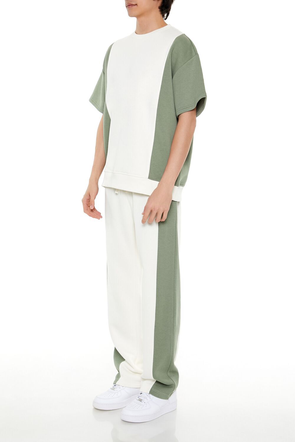SAGE/CREAM Colorblock Athletic Pants, image 3