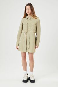 GREEN Utility Cargo Mini Dress, image 4