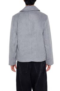 GREY Notched Double-Breasted Coat, image 4