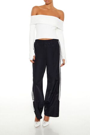 VANILLA Sweater-Knit Off-the-Shoulder Top, image 2