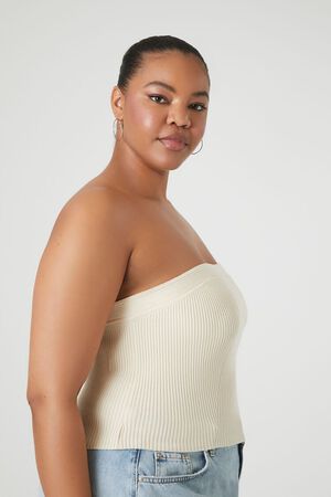 BRICK Plus Size Sweater-Knit Tube Top, image 2