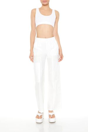 IBIZA BLUE Mid-Rise Straight-Leg Cargo Pants, image 1