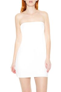 WHITE Bodycon Tube Mini Dress, image 4