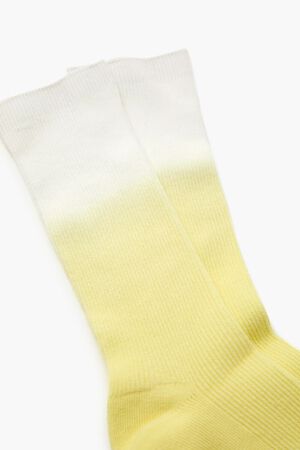 YELLOW/WHITE Gradient Wash Crew Socks, image 3