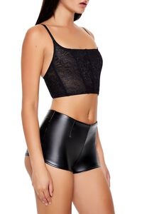 BLACK Rhinestone Lingerie Corset Top, image 3