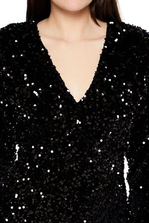 BLACK Sequin Mini Dress, image 3