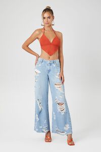SIENNA Mesh Open-Back Halter Top, image 4