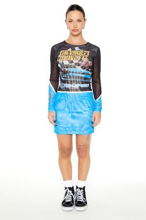 COBALT/MULTI Chevrolet Corvette Mini Dress, image 1