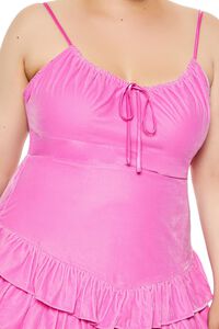 AZALEA Plus Size Tiered Velvet Mini Dress, image 5