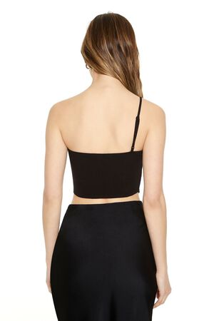 BLACK Asymmetrical One-Shoulder Cami, image 3