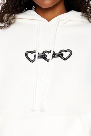 WHITE/MULTI Angel Heart Chain Hoodie, image 3