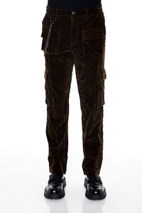 DARK COCOA Velvet Wallet Chain Cargo Pants, image 2