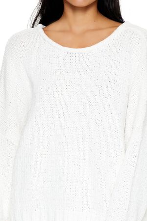 WHITE Crossover Tie-Back Sweater, image 3