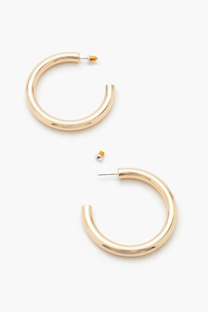 SILVER Smooth Hoop Earrings, image 3